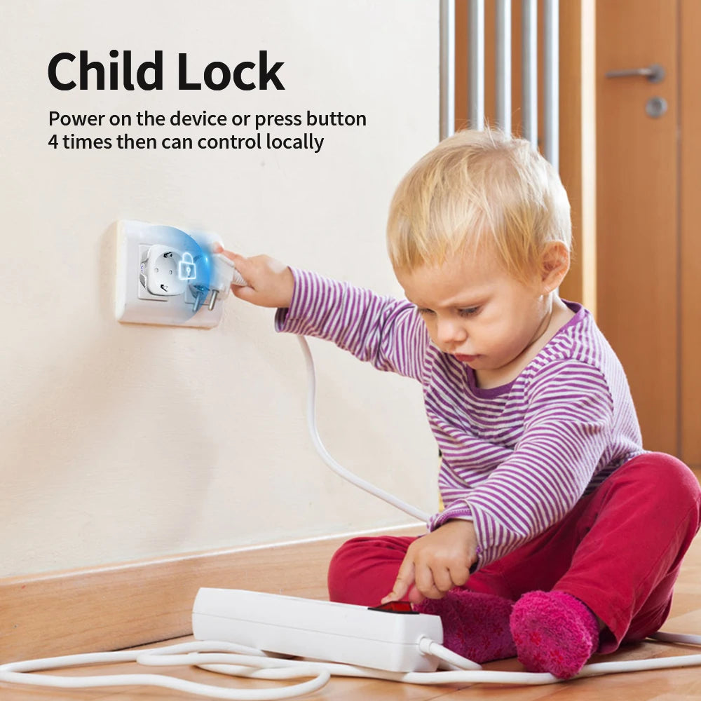 Tuya WIFI Smart Socket EU 16A/20A Wifi/Zigbee Smart Plug With Power Monitoring Smart HomeVoice Control Support Google Home Alexa