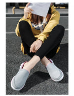 2024 Summer new breathable mesh shoes outdoor non-slip walking shoes comfortable sandals men half slippers casual loafers 35-48