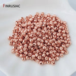 18K Gold Plated Brass Spacer Beads For Jewelry Making Materials,Separators For Beads, Striped Cut Flower Beads For Needlework