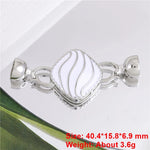 Juya Handmade 18K Gold Silver Plated Fastener Bail Connector Clasps Accessories For Needlework Pearls Beads Jewelry Making