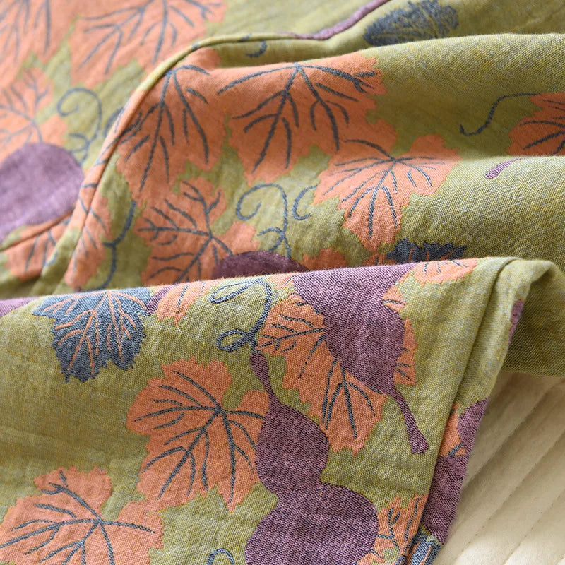 Japanese Spring and Autumn New Women's Pajama Set 100% Cotton Vintage Long Sleeved Pants Two Piece Set for Home Furnishings