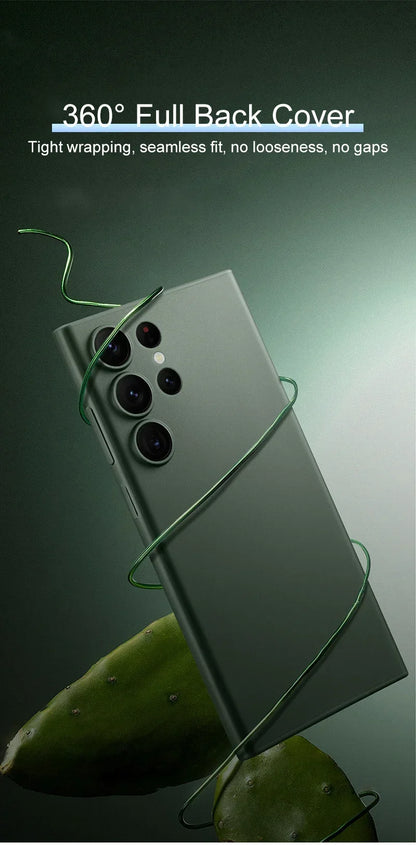 UltraThin 0.3mm shockproof transparent Outer case For Samsung Galaxy S24 Ultra Plus Solid Color Clear Frosted Matte PP Hard Case