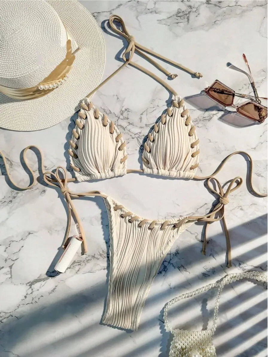 Sexy Bikinis 2025 Women's Swimwear Female Swimsuit For Swimming Wear Bathing Suits Brazilian Bikini Set Beachwear Pool Bather