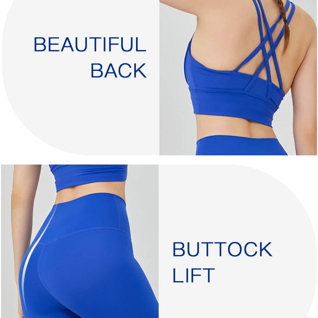 2 Piece Yoga Clothes Women's Tracksuit Athletic Wear Pilates Fitness Suit Gym Workout Push Up Clothes Sports Bra Leggings Suit