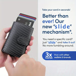 DIENQI Carbon Fiber Rfid Wallet Male Money Card Holder Pocket Mini Wallet Women Men Smart Purses Automatic Pop Up Valet Walet