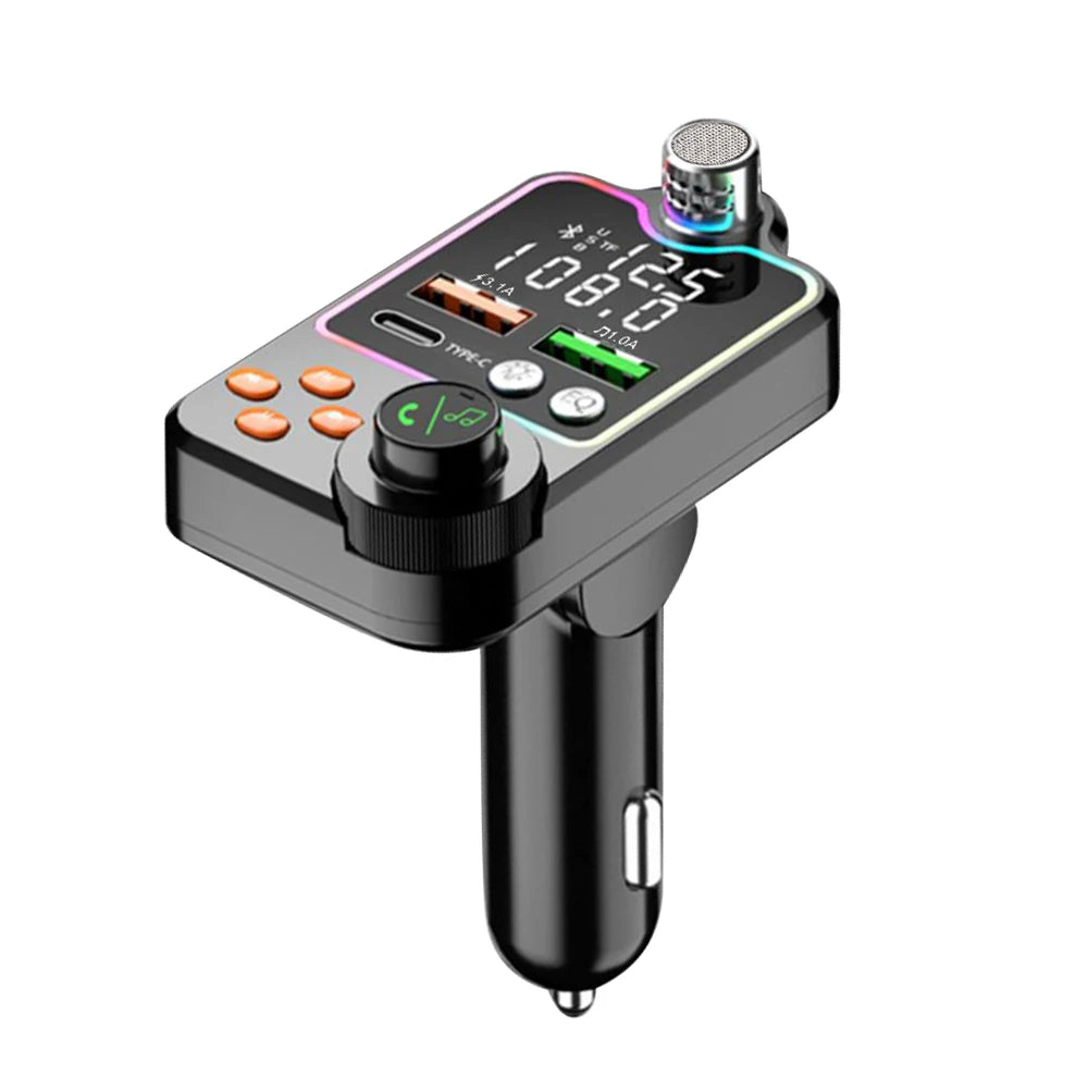 Car FM Transmitter Modulator Bluetooth 5.0 Dual USB Car Charger