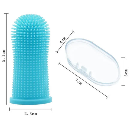 Dog Super Soft Pet Finger Toothbrush Teeth Cleaning Bad Breath Care Nontoxic Silicone Tooth Brush Tool Dog Cat Cleaning Supplies