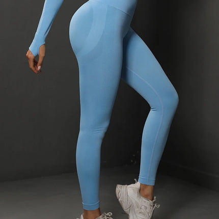 Women Yoga Leggings Hips Lifting Gym Leggings Seamless Sport Pants High Waist Fitness Leggings Bubble Butt Workout Running Pants