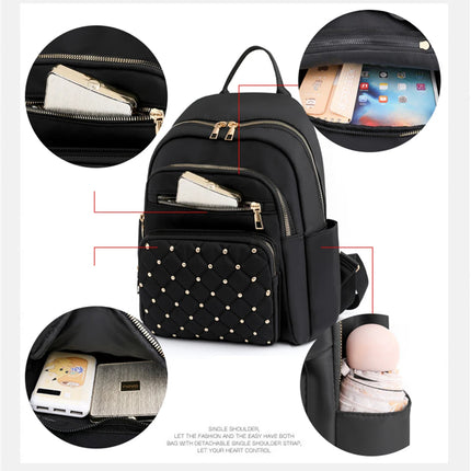 Fashion Bagpack Women High Quality Nylon Backpacks Female Big Travel Back Pack Large School Bags for Teenage Girls Shoulder Bag