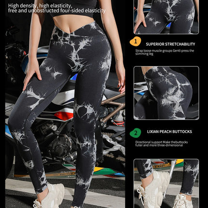 Tie Dye Fitness Legging Woman Push Up Workout Sport Leggings Women Scrunch Butt Female Outfit Gym Seamless Legging Pants
