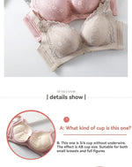 8cm Thickened Non-empty Cup Underwear Small Chest Gather Anti-sagging Hand-cup Bra Adjustable Bra Women