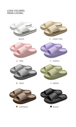 Feslishoet Women Letter Slippers Beach Slides Solid Color Mens Thick Sole Indoor Bathroom Anti Slip Shoes Summer Couple Sandals