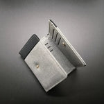 Men's Fashion Short Canvas Wallet Contrasting Colors Small Three Folded Purse Card Coin Small Change Bags