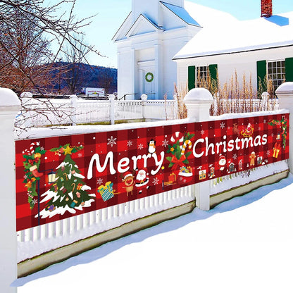 Christmas Outdoor Banner Merry Christmas Decorations For Home 2024 Navidad Kerst Xmas Decor Noel Kerst Happy New Year Gift 2025