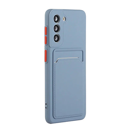 Card Slot Bag Holder Phone Case For Samsung Galaxy S24 S23 S22 S21 S20 Plus FE Note 20 Ultra Bumper Wallet Soft Shockproof Cover