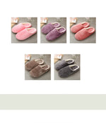 Women Winter Home Fur Slippers Cartoon Cat Non-Slip Soft Warm House Indoor Bedroom Men Couples Boys Girl Memory Foam Floor Shoes