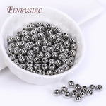 18K Gold Plated Separators For Bead,Spacers Beads For Jewelry Making,Brass Metal Round Beads,DIY Bracelets/Necklace Accessories