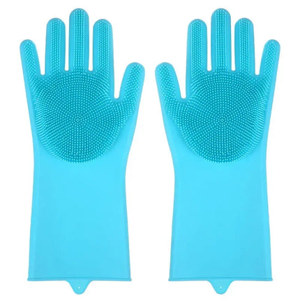 Pet Grooming Cleaning Gloves Dog Cat Bathing Shampoo Glove Scrubber Magic Dishwashing Cleanner Sponge Silicon Hair Removal Glove