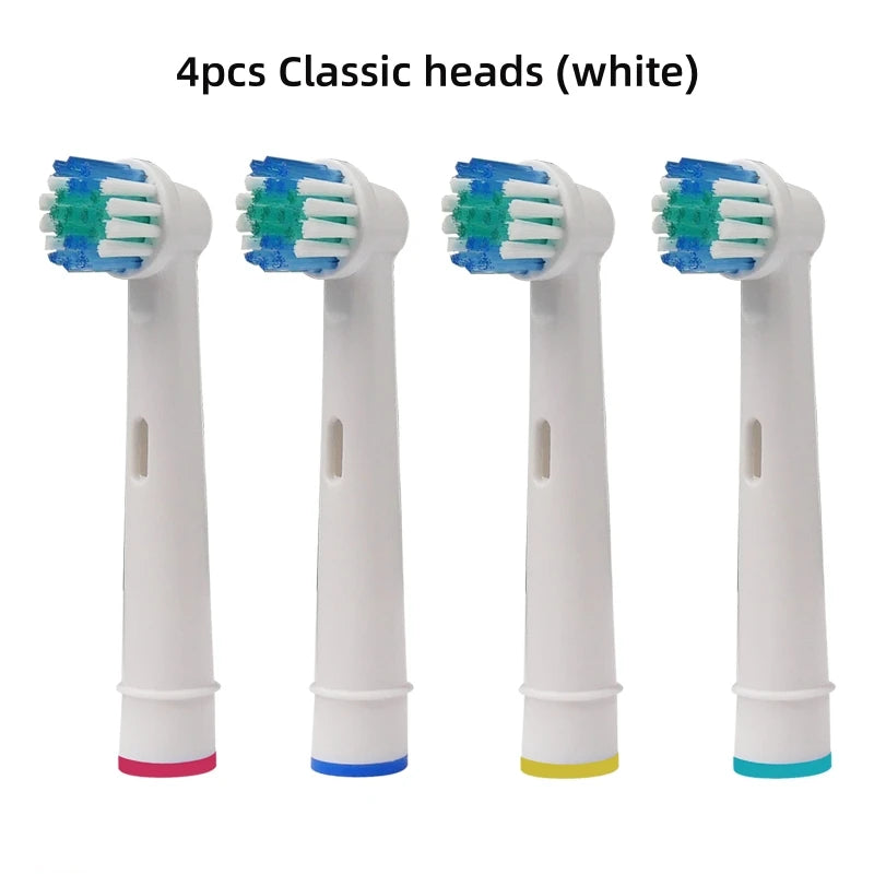 4/8PCS Replacement Brush Heads for Oral B Electric Toothbrushes Floss Cross Action 3D Pro White Precision Standard Daily Clean