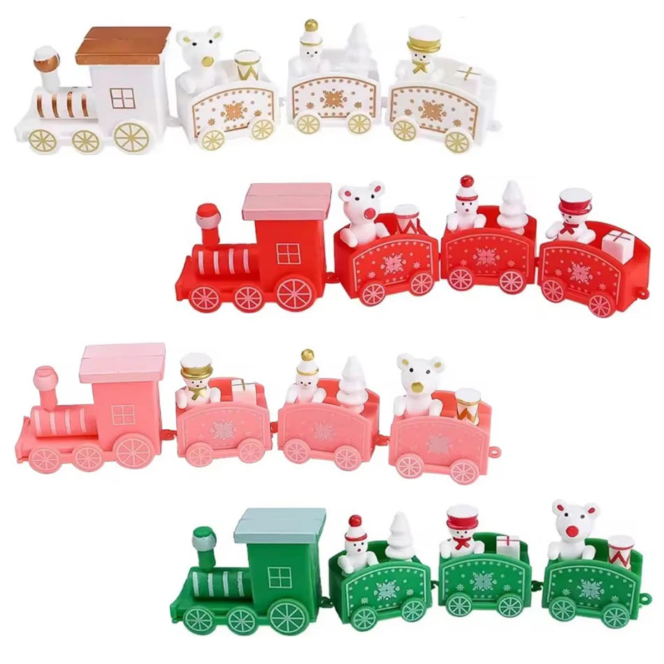 Happy New Year Christmas Train, Halloween Ornament with Moving Train, Home Noel Gifts, Children's Birthday Cake Decoration, 2026