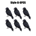 Simulation Black Crow Halloween Black Crow Props Simulation Fake Bird Ghost Festival Halloween Decoration Scary Toys