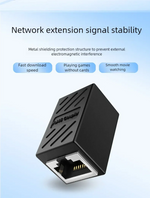 New RJ45 Connector Cat7/6 Ethernet Adapter Gigabit Interface Network Extender Convertor For Extension Cable Female to Female