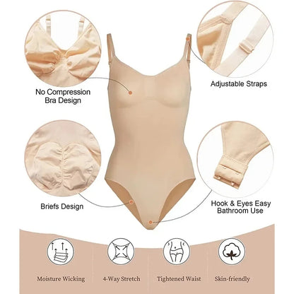 Women Bodysuit Shapewear Tummy Control Full Body Shaper Slimming Sheath Butt Lifter Push Up Thigh Slimmer Abdomen Shapers Corset