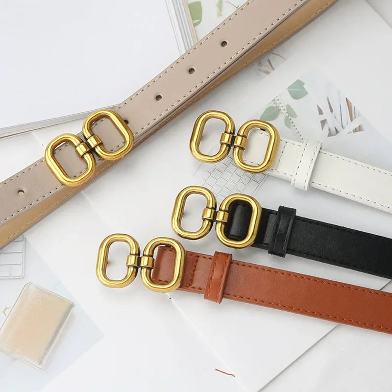 2024 Fashion Famous Luxury Brand Designer Belt for Women Waist Strap Female Jeans Dress Trouser All-match Decorative Waistband