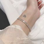 Full of Rhinestone Stainless Steel Bracelet For Women 2022 New  Designer Shiny Luxury Zircon Adjustable Bracelets Jewelry Gift