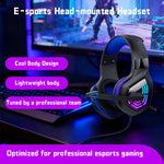 Gaming Headset USB Stereo Surround Wired Headphone with Noise Reduction Mic Earphones for Computer PC Gamer
