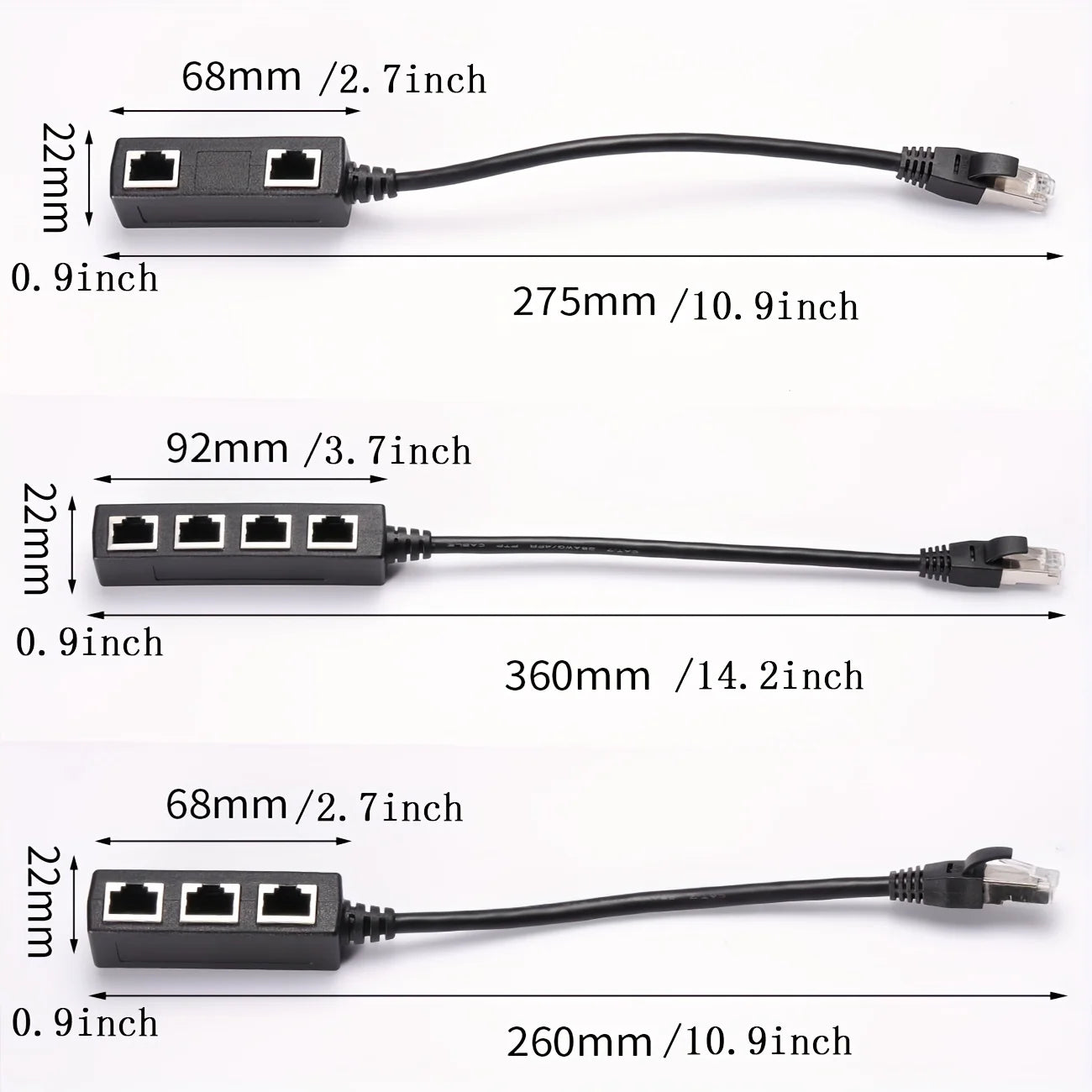 Ethernet Splitter, RJ45 1 Male to 4 x Female LAN Ethernet Splitter Adapter Cable Suitable Super Cat5,Cat5e,Cat6,Cat7 LAN Adapter