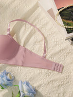 2sets Solid Underwire Lingerie Set Women Push Up Bra With Steel Ring Fashion Women Underwear Panty Everyday Bras Sets J2611