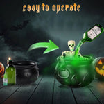 Sets Witch Cauldron Decoration With Magic Levitation Potion Bottle And Atomizer Dark Plastic Magic Basin Suitable for Halloween
