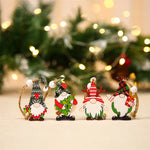 Christmas Gnomes Wooden Pendants Merry Christmas Decorations For Home 2024 Xmas Tree Christmas Ornaments Navidad New Year Gift