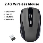 Wireless Mouse 2.4G Portable Silent Ergonomic Mice For Laptop iPad Tablet Notebook Mobile Phone Office Gaming Mouse USB Adapter