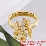 Juya Handmade 18K Gold Silver Plated Fastener Bail Connector Clasps Accessories For Needlework Pearls Beads Jewelry Making