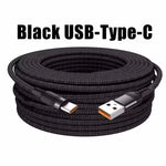 Universal USB Type C Cable 5A Super Fast Charge Cable 3m 5m 8m USB C Extend Data Cable For iphone 15 Samsung Huawei Xiaomi PS4/5