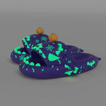 Luminous Shark Slippers Christmas Halloween Pumpkin DIY Shoes Woman Men Platform Sandals Anti Slip Couples Indoor Beach Slides
