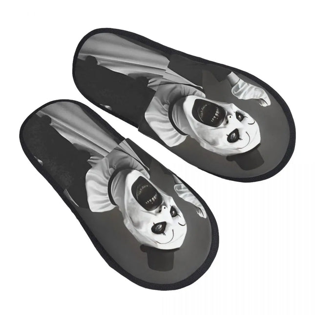 Custom Halloween Movie Terrifier Soft Memory Foam House Slippers Women Horror Clown Comfy Warm Anti-skid Sole Slipper