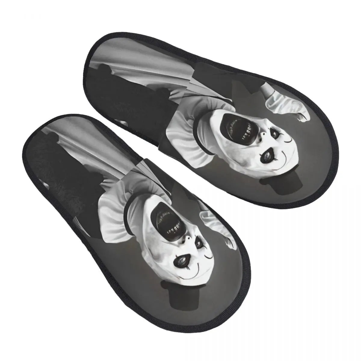 Custom Halloween Movie Terrifier Soft Memory Foam House Slippers Women Horror Clown Comfy Warm Anti-skid Sole Slipper