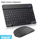 Bluetooth Wireless Keyboard Mouse For IOS Android Windows Tablet For iPad Air Mini Pro Spanish Korean Portugal Russian Keyboard