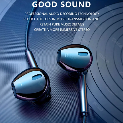 VAORLO 3.5mm/Type-C Wired Headphones Heavy Bass In Ear Earphone With Mic USB C Stereo Earbuds Gaming Headset For Samsung iPhone