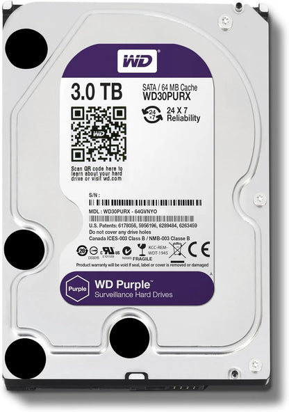 WD Purple 4TB 1TB 2TB 3TB 6TSurveillance Internal Hard Drive Disk 3.5" 64MCache SATA III 6Gb/s  HDD HD Harddisk for CCTV DVR NVR