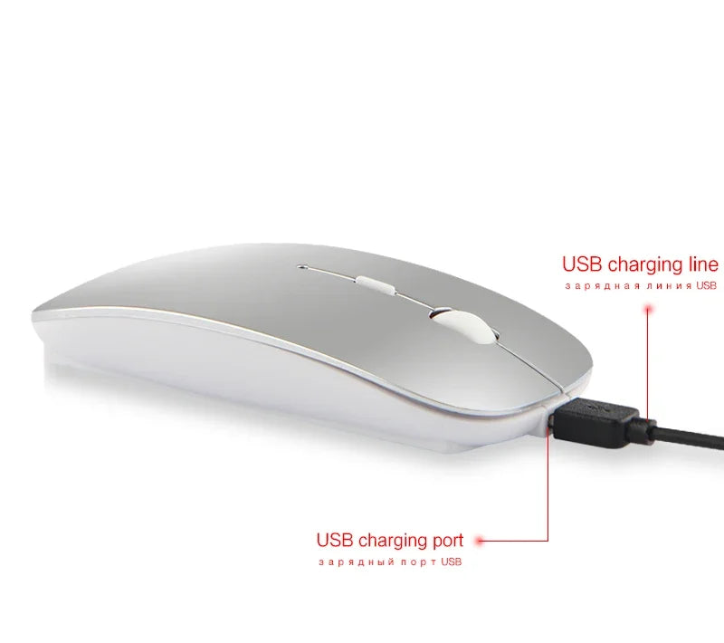 Bluetooth Mouse for APPle MacBook Air Pro Retina 11 12 13 15 16 mac book Laptop Wireless Mouse Rechargeable Mute Gaming Mouse