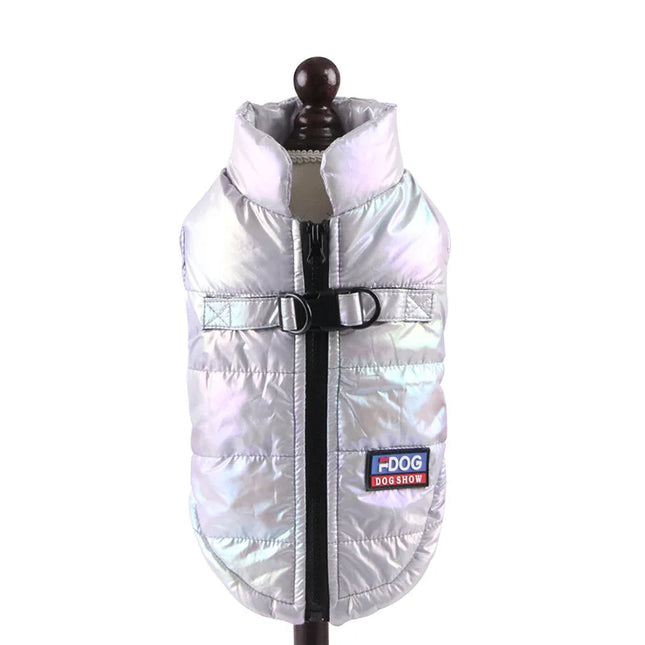 Hot autumn and winter pet clothing waterproof reflective gradual color vest plus velvet warm dog cat clothing pet supplies