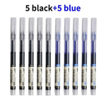 10Pcs/set High Quality Needle Type Gel Pens Straight Liquid Ballpoint Pen Kawaii Stationery School Office Supplies Writing