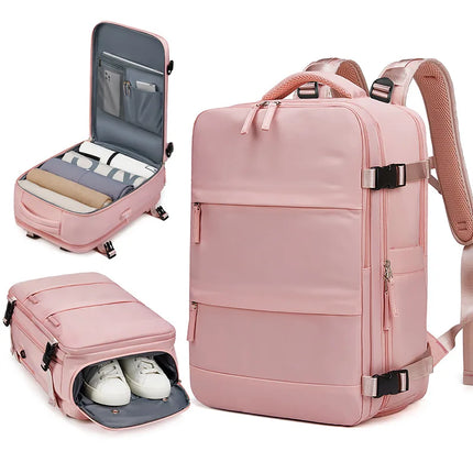 Women'S Bag Large Capacity Journey Multifunction Backpack with Shoe Storage Multilayer Dry and Wet Separation Waterproof