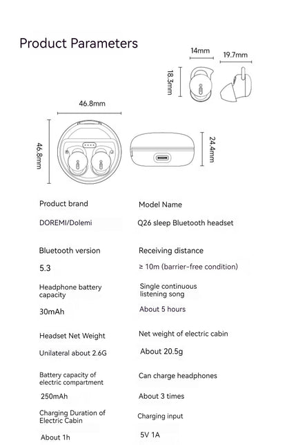 XIAOMI TWS Wireless Earbuds Bluetooth5.3 Sleeping Headphone Mijia Invisible Mini Earphone Noise Cancelling Comfortable Headset