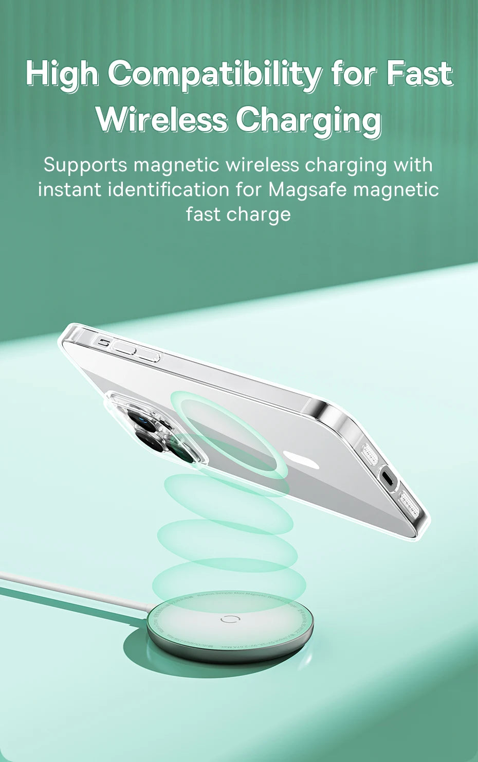 Baseus Magnetic Phone Case for iPhone 15 14 13 12 11 Pro Max Wireless Charging Cover For iPhone 15 14 Pro Max Magnet Clear Case