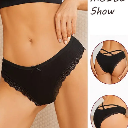 4PCS Women's Cotton Briefs Sexy Female Underpants Elasticity Comfortable Underwear Panties Lingerie S-XL  Solid Color Intimate